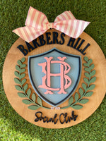 Barbers Hill Social Club Door Hanger